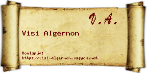 Visi Algernon névjegykártya